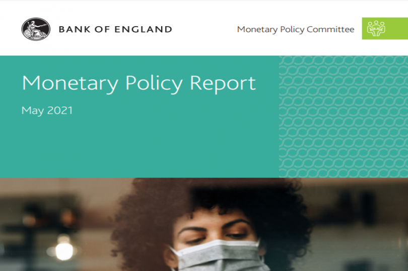 تقرير السياسة النقدية الصادر عن بنك إنجلترا لشهر مايو 2021